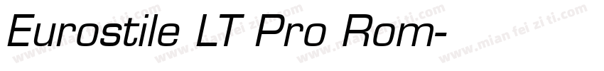 Eurostile LT Pro Rom字体转换